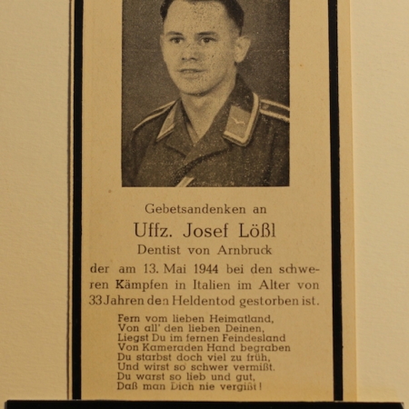 Josef Löße - NCO - KIA ITALY - 1944!