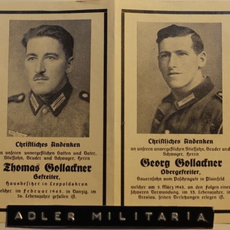 Two Brothers Sollackner - RARE - DANZIG 1945 and BRESLAU 1945