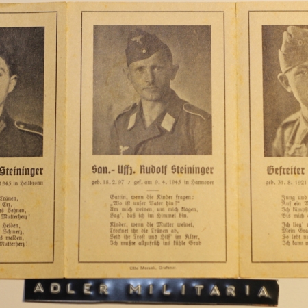 THREE Borthers - Steininger - ENDKAMPF Germany 1945! Hannover & Heilbronn