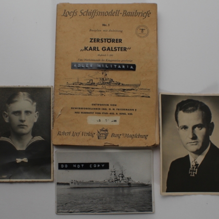 Kriegsmarine Paper Lot - Large Boat Plans - Portrait and x2 Postcards!