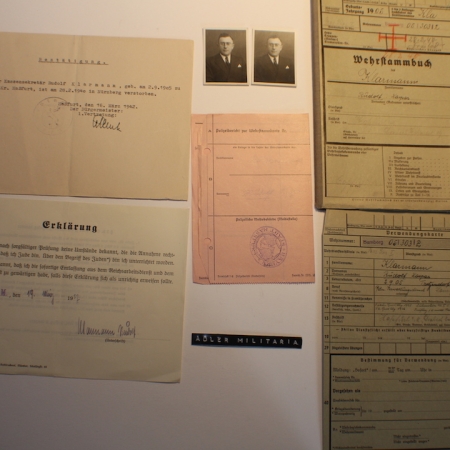 Wehrstammbuch - With various paperwork - Jewish Testament.