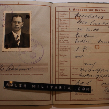 Wehrpass - MISSING with Heeres Gruppe Nord! Otto Wucherer - Grenadier Rgt 3!