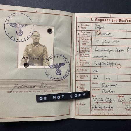 Wehrpass Grouping - Oberfeldwebel Döhrer - Gren Reg 378 (169ID) - Troop Leader - 'KIA in Salla, Finnland' - Operation Artic Fox