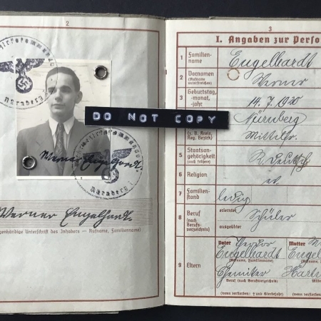 Wehrpass - Unteroffizier Werner Engelhardt - Jagdgeschwader 77 -  Bf 109 Pilot Shot Down Italy 1944! (Sold)