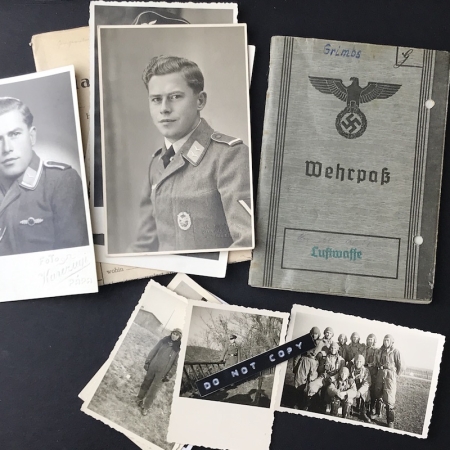 Wehrpass - Unteroffizier Alois Grimbs - Kampfgeschwader 4 General Wever - HE 177 Bomber - Survived a Plane Crash - EK1/FFSG (On Hold)
