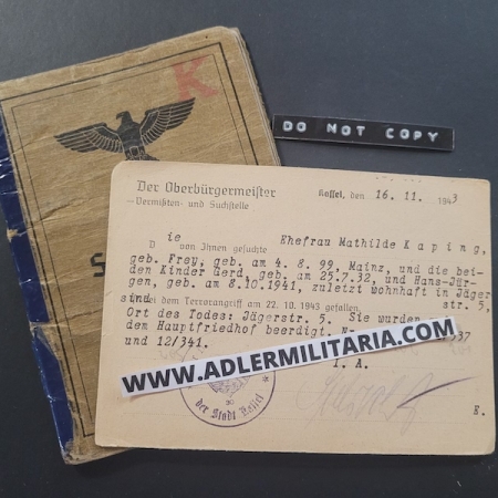 Heer Soldbuch - Uffz Kaping - Panzer Regiment 201 (Paris) & Panzer Regiment 2 - KIA in 1945 - Sad Story (on Hold)