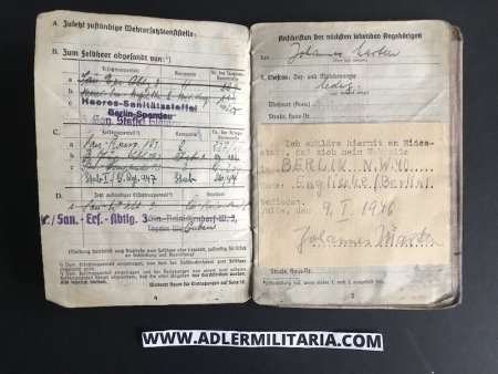 Heer Soldbuch - Ass.Arzt Marten - Grenadier Regiment 947 (359 Inf Div) - Wounded in action 1944 - (hold) - Image 5