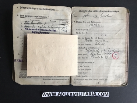 Heer Soldbuch - Ass.Arzt Marten - Grenadier Regiment 947 (359 Inf Div) - Wounded in action 1944 - (hold) - Image 6