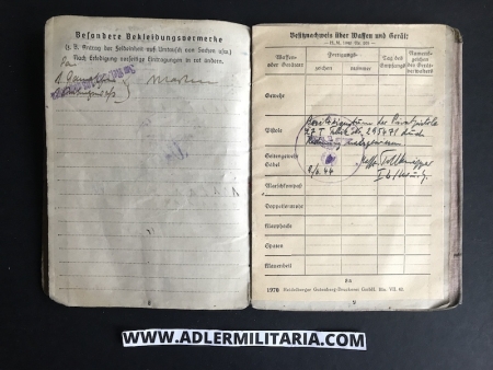 Heer Soldbuch - Ass.Arzt Marten - Grenadier Regiment 947 (359 Inf Div) - Wounded in action 1944 - (hold) - Image 8