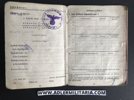 Heer Soldbuch - Ass.Arzt Marten - Grenadier Regiment 947 (359 Inf Div) - Wounded in action 1944 - (hold) - Image 15