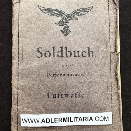Luftwaffe Soldbuch - Kanonier Pois - Wiener Neustadt - Flak zbv 10609 - Vienna  - Rare Soldbuch Edition (Reserved)