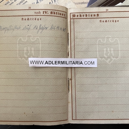 Luftwaffe Wehrpass – Feldwebel Paul Rudolph – Transportgeschwader 1 ...