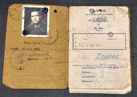 WWII German Soldbuch - Panzergrenadier Zoubek - Panzer Grenadier Regiment 304 - Kampfgruppe Cochenhausen -  Fought Easy Company 506th 101 Airborne -  Captured in Ardennes 1944 - Rare (Sold) - Image 3
