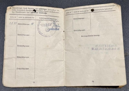 WWII German Soldbuch - Panzergrenadier Zoubek - Panzer Grenadier Regiment 304 - Kampfgruppe Cochenhausen -  Fought Easy Company 506th 101 Airborne -  Captured in Ardennes 1944 - Rare (Sold) - Image 13