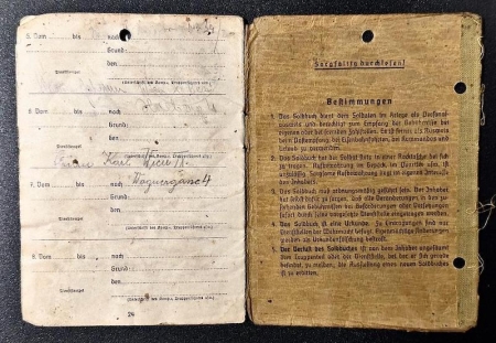 WWII German Soldbuch - Panzergrenadier Zoubek - Panzer Grenadier Regiment 304 - Kampfgruppe Cochenhausen -  Fought Easy Company 506th 101 Airborne -  Captured in Ardennes 1944 - Rare (Sold) - Image 15