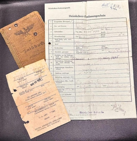 WWII German Soldbuch - Panzergrenadier Zoubek - Panzer Grenadier Regiment 304 - Kampfgruppe Cochenhausen -  Fought Easy Company 506th 101 Airborne -  Captured in Ardennes 1944 - Rare (Sold) - Image 2