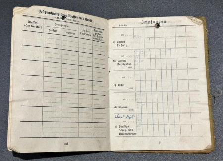 WWII German Soldbuch - Panzergrenadier Zoubek - Panzer Grenadier Regiment 304 - Kampfgruppe Cochenhausen -  Fought Easy Company 506th 101 Airborne -  Captured in Ardennes 1944 - Rare (Sold) - Image 10