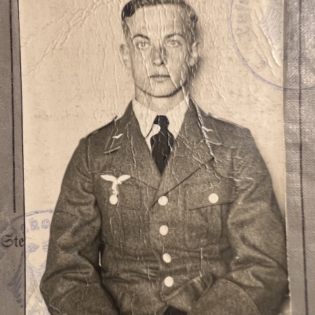 WWII German Luftwaffe Drivers Licence - Fliegerhorst Fassberg - Flieger Freudenberg - Halftack Licence (Sold)