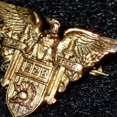 1928 USMA West Point -  14K Gold - Class Graduation Lapel Pin - R.C.R. 'Tiffany & Co.'