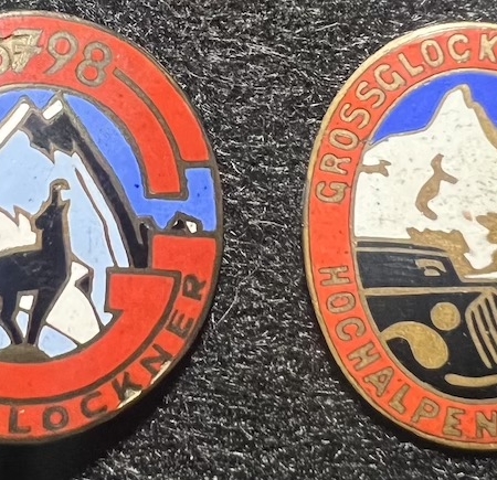 WWII German Civilian Mountaineers Badges - Grossglockner Mountain - Stickpin - Original (Offer Accepted)