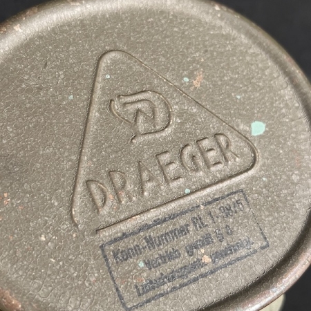 WWII German Civil Luftschutz Draeger Gas Mask - Filter : BWZ Forced Labour from KZ -Sachsenhausen