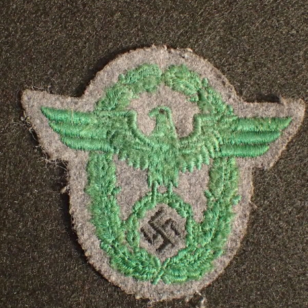 WWII German Police Schutzpolizei Sleeve Eagle Green - Original (Sold)
