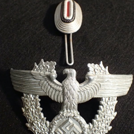 WWII German Police Shako Insignia Polizei Original by Berg & Nolte (Sold)