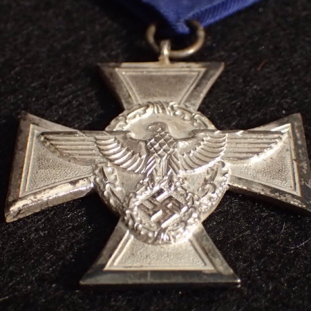 WWII German Police Long Service Award - 18 Years -  Dienstauszeichnung der Polizei II. Klasse für 18 Jahre (Sold)