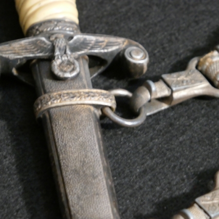 WWII German Wehrmacht M35 Officers Dress Dagger with Hanger - AWS Alcoso Solingen - Original