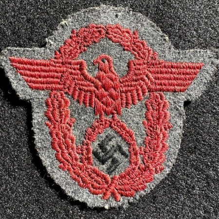 WWII German Police Ordnungspolizei Sleeve Eagle Green - Original