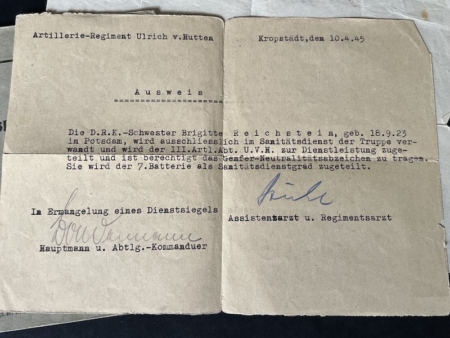 WWII German Red Cross DRK Nurse - Helferin Brigitte Reichstein - Battle of Berlin 1945 - Division Ulrich von Hutten - Image 6