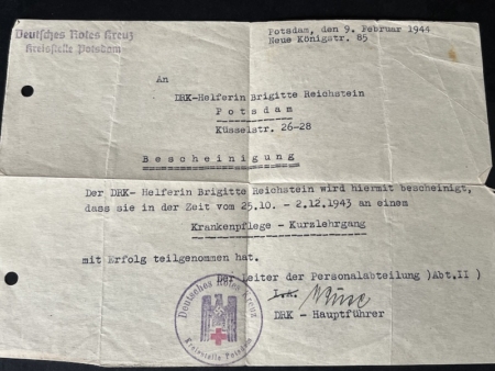 WWII German Red Cross DRK Nurse - Helferin Brigitte Reichstein - Battle of Berlin 1945 - Division Ulrich von Hutten - Image 7