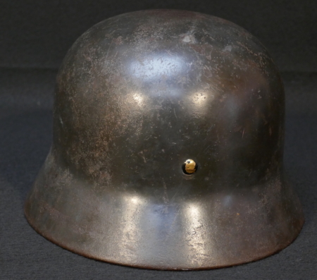WWII German Airforce Double Decal Luftwaffe Helmet - Possible KIA Helmet - Image 6