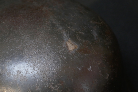 WWII German Airforce Double Decal Luftwaffe Helmet - Possible KIA Helmet - Image 8