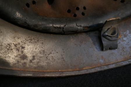 WWII German Airforce Double Decal Luftwaffe Helmet - Possible KIA Helmet - Image 19