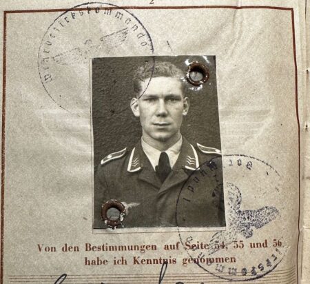 WWII Wehrpass Luftwaffe Leutnant Hahne Flak Abteilung 18 - 8.8cm Flak - Operation Market Garden Holland - RARE