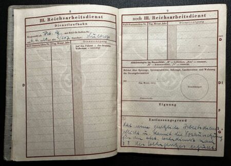 WWII Wehrpass Luftwaffe Leutnant Hahne Flak Abteilung 18 - 8.8cm Flak - Operation Market Garden Holland - RARE - Image 7