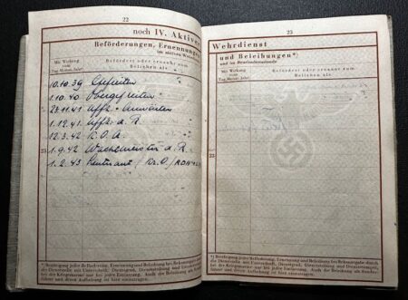 WWII Wehrpass Luftwaffe Leutnant Hahne Flak Abteilung 18 - 8.8cm Flak - Operation Market Garden Holland - RARE - Image 13