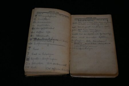 WWII German Waffen SS Pocket Diary SS Soldatenfreund 1944 -SS Unterscharführer Spitzhüttl - SS Panzergrenadier Regiment 20 - 9th SS Panzer Division "Hohenstaufen" - (RESERVED) - Image 8