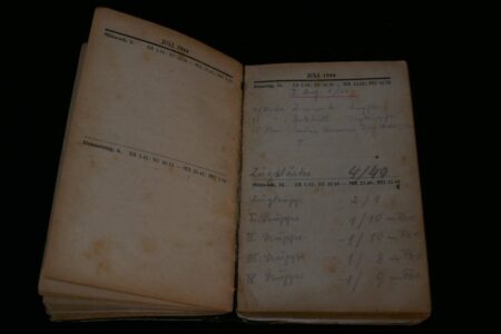 WWII German Waffen SS Pocket Diary SS Soldatenfreund 1944 -SS Unterscharführer Spitzhüttl - SS Panzergrenadier Regiment 20 - 9th SS Panzer Division "Hohenstaufen" - (RESERVED) - Image 12