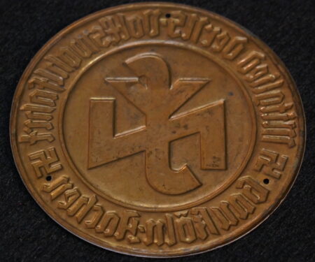 WWII German NSV Members Door Plaque Köln / Aachen - Free Shipping! - Image 3