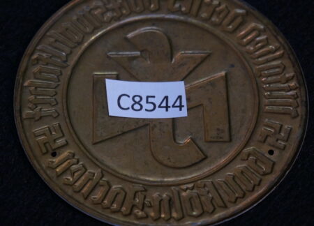 WWII German NSV Members Door Plaque Köln / Aachen - Free Shipping! - Image 5