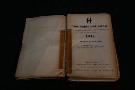 WWII German Waffen SS Pocket Diary SS Soldatenfreund 1944 -SS Unterscharführer Spitzhüttl - SS Panzergrenadier Regiment 20 - 9th SS Panzer Division "Hohenstaufen" - (RESERVED) - Image 4