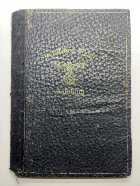 WWII German Soldbuch - FJ Egon Steinhagen - Regiment Kratzert - Battle of Berlin 1945 - Rare - Image 2