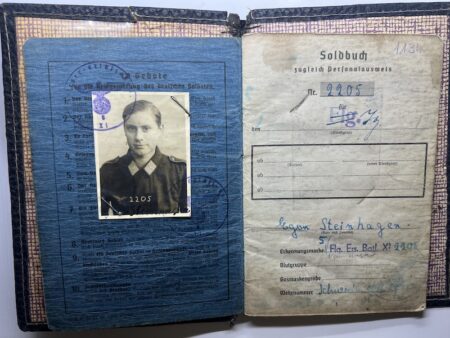 WWII German Soldbuch - FJ Egon Steinhagen - Regiment Kratzert - Battle of Berlin 1945 - Rare - Image 4