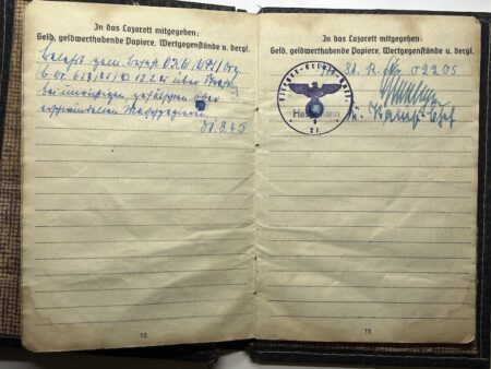 WWII German Soldbuch - FJ Egon Steinhagen - Regiment Kratzert - Battle of Berlin 1945 - Rare - Image 11