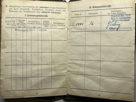 WWII German Soldbuch - FJ Egon Steinhagen - Regiment Kratzert - Battle of Berlin 1945 - Rare - Image 14
