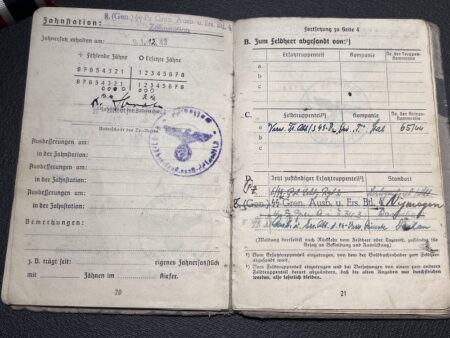 WWII Waffen SS Soldbuch Group - SS-Rottenführer Affeldt - SS Panzer Grenadier Regiment 5 "Thule" - Shot in the Face  - Captured 1945 - Extremely Rare - Image 23