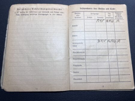 Original Waffen SS Soldbuch - SS Schützen Heine - SS Polizei Grenadier Regiment 1 - Romanian Volksdeutsche - Riga 1944 - Rare! - Image 11
