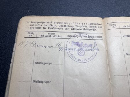 Original Waffen SS Soldbuch - SS Schützen Heine - SS Polizei Grenadier Regiment 1 - Romanian Volksdeutsche - Riga 1944 - Rare! - Image 18